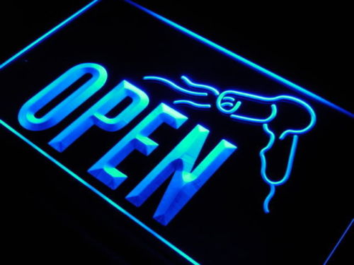 OPEN Hair Dryer LED Light Sign